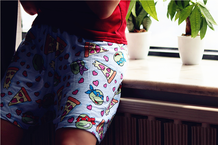 Phim hoạt hình cotton nam và nữ rộng kích thước lớn đồ lót mùa hè vài chiếc quần ngủ ngắn phong cách Harajuku quần nhà quần short quần Arro quan sot nam