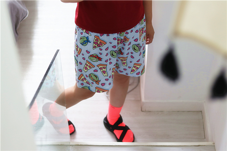 Phim hoạt hình cotton nam và nữ rộng kích thước lớn đồ lót mùa hè vài chiếc quần ngủ ngắn phong cách Harajuku quần nhà quần short quần Arro quan sot nam