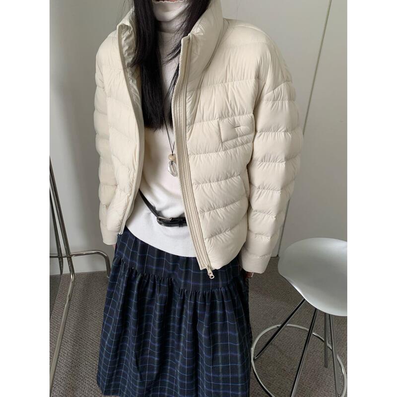 Lusam Puff Cloud Feel Autumn/Winter down Jacket for Women 2025 New Loose Fit for Petite Sizes 90% White Duck down Stand Collar
