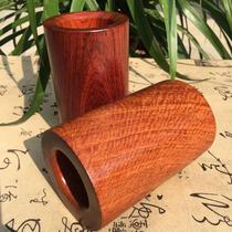 Mahogany pen holder Burmese rosewood solid wood large fruit rosewood ornaments office desk storage pen illustration tea holder