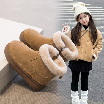 Girls snow boots winter 2025 new children's shoes