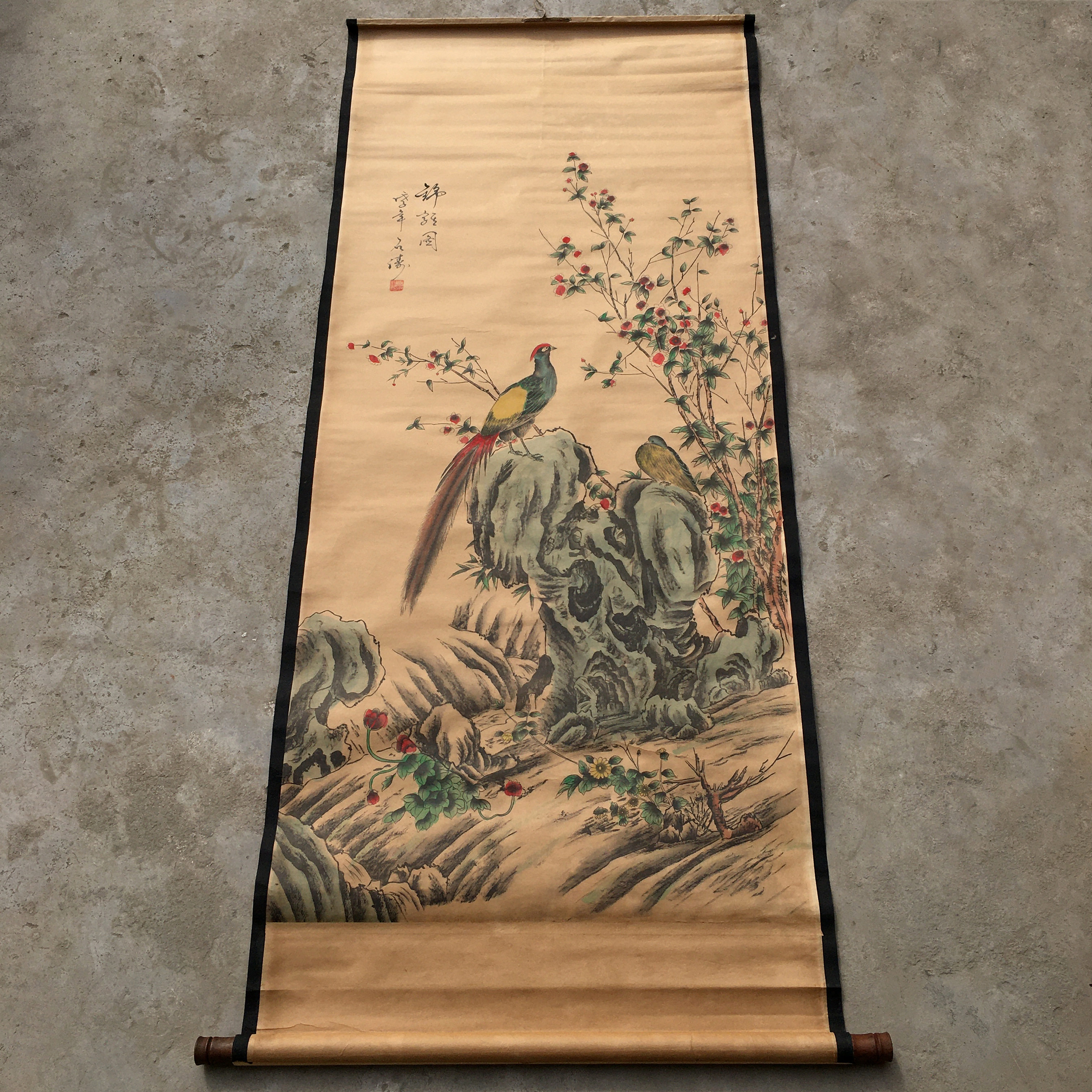 The Republic of China Collection of Calligraphy Painting Jinji Picture Antique Scroll Painter used the living room hall hanging painting vintage painting old painting decorative painting