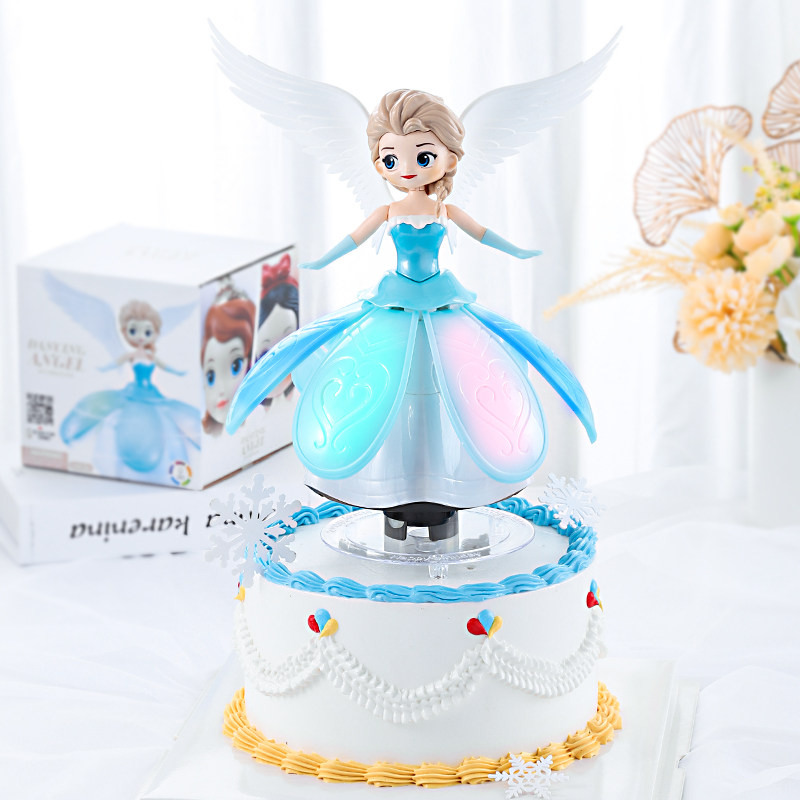 Children's Day Cake Decorating Girls Birthday Party Net Red Creativity Rotates Princess Bakery Dress-up