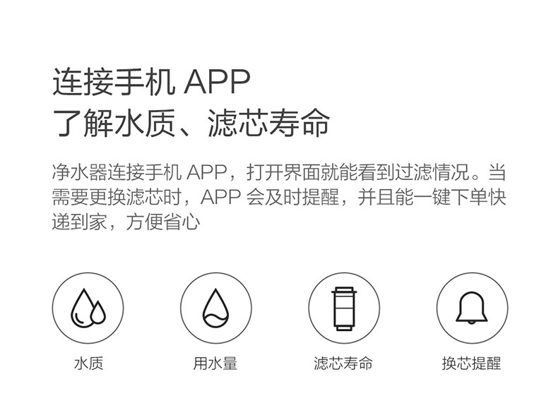 云米 5级RO反渗透净水器 400G通量 无桶直出 图20