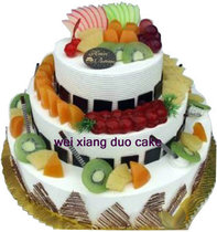 Three Floors Fruit Birthday Cake Multi-tiered Fresh Fruit Sandwich Company Collective Birthday Party meets Annual Meeting