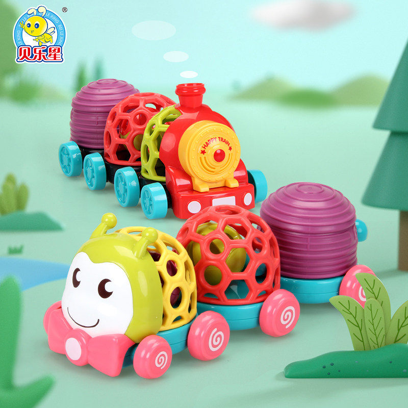 Belle Star Young Children's Puzzle 6 - 12 months to softfold climb hands to crack bell - worm cars hole ball toy