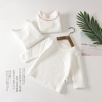 Group pure white childrens thin air layer warm top Computer pullover long-sleeved top base shirt 90-160