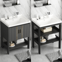 Space aluminum floor wash basin toilet bathroom cabinet combined small household wash basin one balcony wash