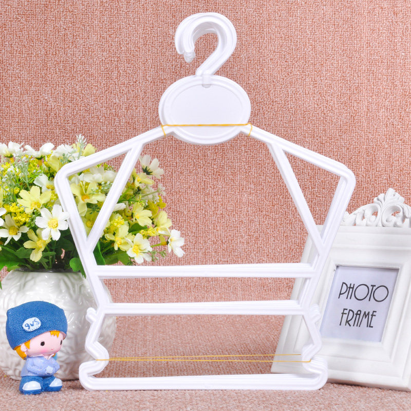 Children Suit Clothes Hanger Mother & Baby Shop Baby Conjoined Clothes Hanging Kid Clothes Hanger White Thickened Plastic Hanger Swivel