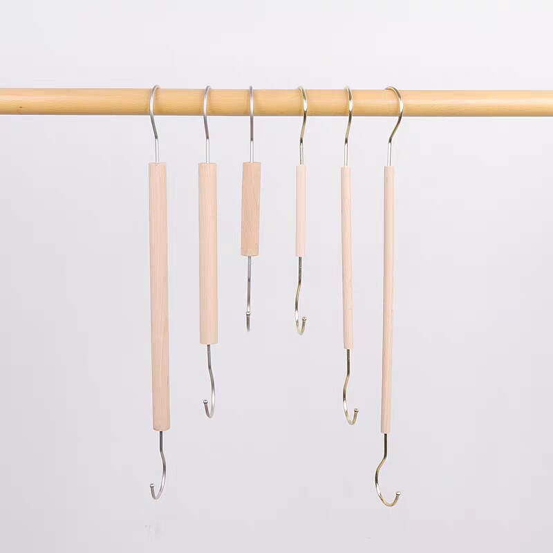 Clothing stores hook solid wood hook hook hook hook creative photography artifact beech double head link hook