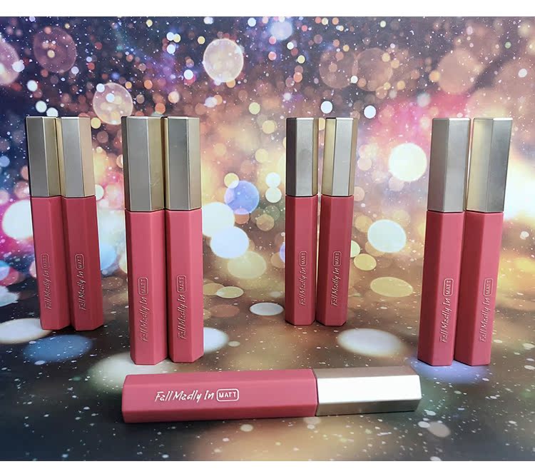 Juvenile spring mờ mờ lip glaze giữ ẩm lâu bền son bóng son bóng nhuộm môi lỏng chất lỏng giữ ẩm cho nữ sinh viên 666 - Son bóng / Liquid Rouge 	son bóng elf