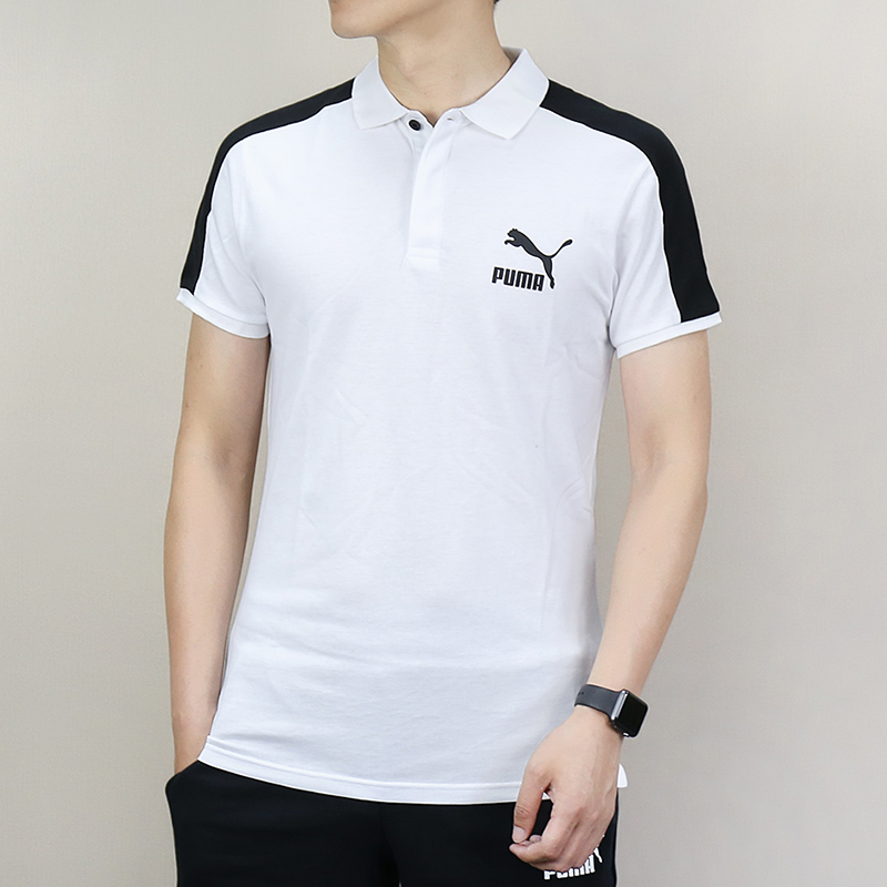 PUMA Hummer Men 2018 Mùa hè Mới Áo thể thao giản dị POLO Áo thun ngắn tay thoáng khí 578607 áo polo nike