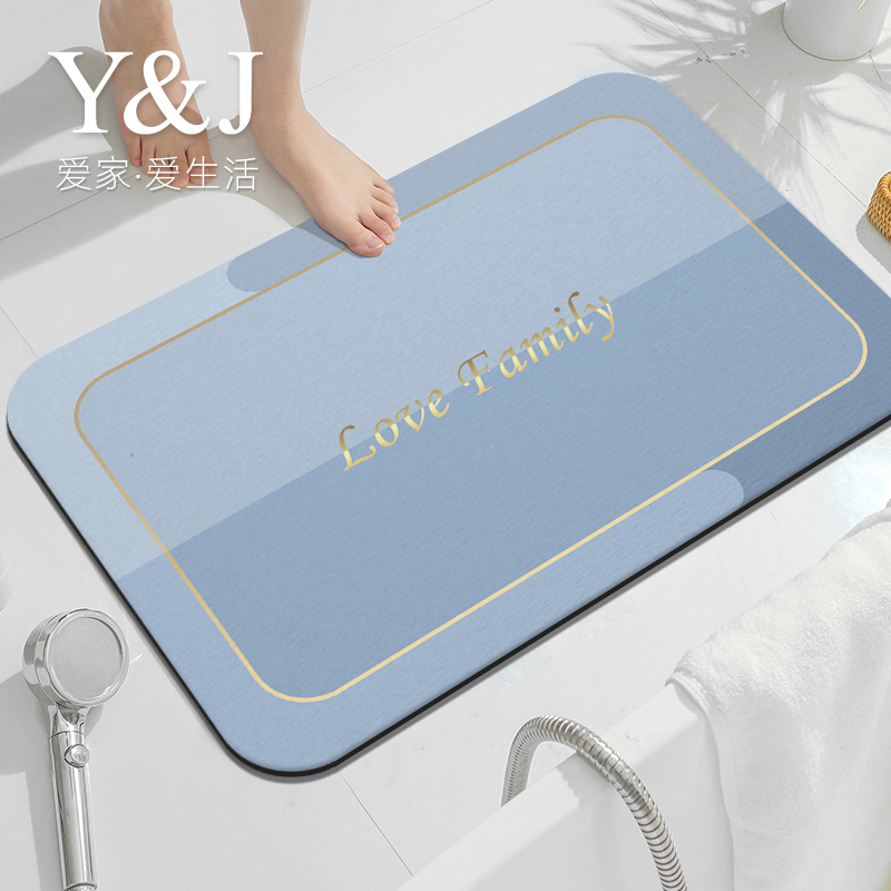 Bathroom ground mat Entrance Doormat Silicon Algae Mud Makeup room Absorbent Cool Mat Toilet Doorway Carpet Home Non-slip Foot Mat