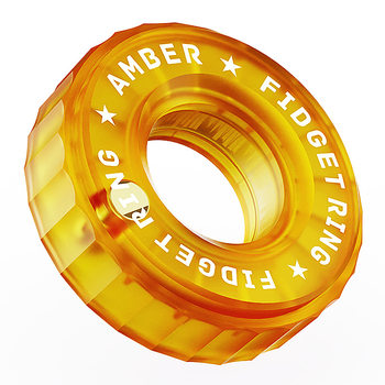 Trendy ice amber ring ratchet ding ding decompression toy fingertip gyro mechanical push card ding pa pap coin decompression
