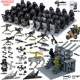 Military Ghost Special Forces Minifigure Building Blocks Swat War Wolf Whistle Tower High-Range Desert Battlefield Base Assembly Toy