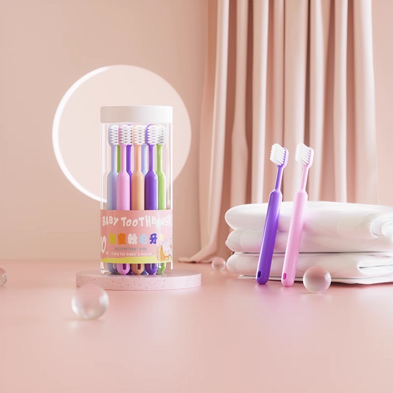 10支【萌盈】儿童护龈软毛练牙刷