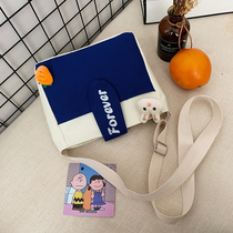 Klein single shoulder blue bag commuter canvas small crowdwork 2021 New women to work 100 hitchhiking senior feel