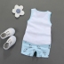 Đặc biệt hàng ngày bộ đồ mới giản dị cotton mùa hè trẻ em quần short ngắn tay hai mảnh quần áo trẻ em - Phù hợp với trẻ em đồ bơi cho bé Phù hợp với trẻ em