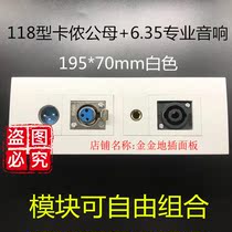 Type 118 Large number 6-bit multimedia socket Cannon Notre Dame 6 35 Professional sound box Microphone Big 3 Core 4 Core