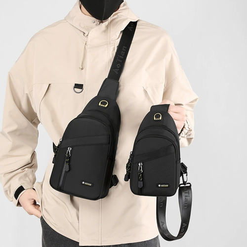 Мужская нагрудная сумка, сумка через плечо, сумка на одно плечо, шоппер для отдыха, спортивная трендовая небольшая сумка, ткань оксфорд, в корейском стиле