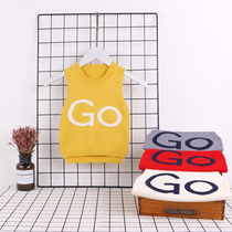 2022 new spring and autumn men and women baby knitted vest sweater vest baby clothes waistcoat coat pony clip