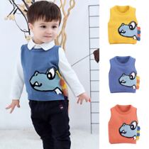 Childrens woolen vest vest knitwear baby baby 2022 spring and autumn new childrens clothing boys and girls sweater