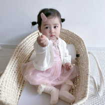 Girls air-conditioning shirt thin section childrens small shawl summer outerwear baby girl baby knitted cardigan sunscreen coat