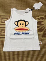 Big Mouth H Boy Clothing Boy Vest 2022 New Summer Cotton Sleeveless T-shirt Wear Bottom Thin