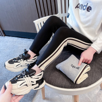 Baby girl pull-up leggings 2023 autumn childrens casual leggings little girls versatile stretch pants for outer wear