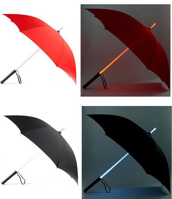 Special Creative LED Umbrella Transparent Umbrella Umbrella Umbrella with Umbrella Gift Umbrella with flashlight