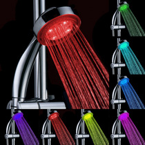 Colorful self-changing nozzle temperature control three-color LED handheld shower water heater bathroom nozzle luminous shower head