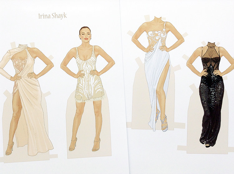 Irina Shayk Irina Shayk Retro Paper Doll Paper Doll Paper Paparazzi Changing Clothes