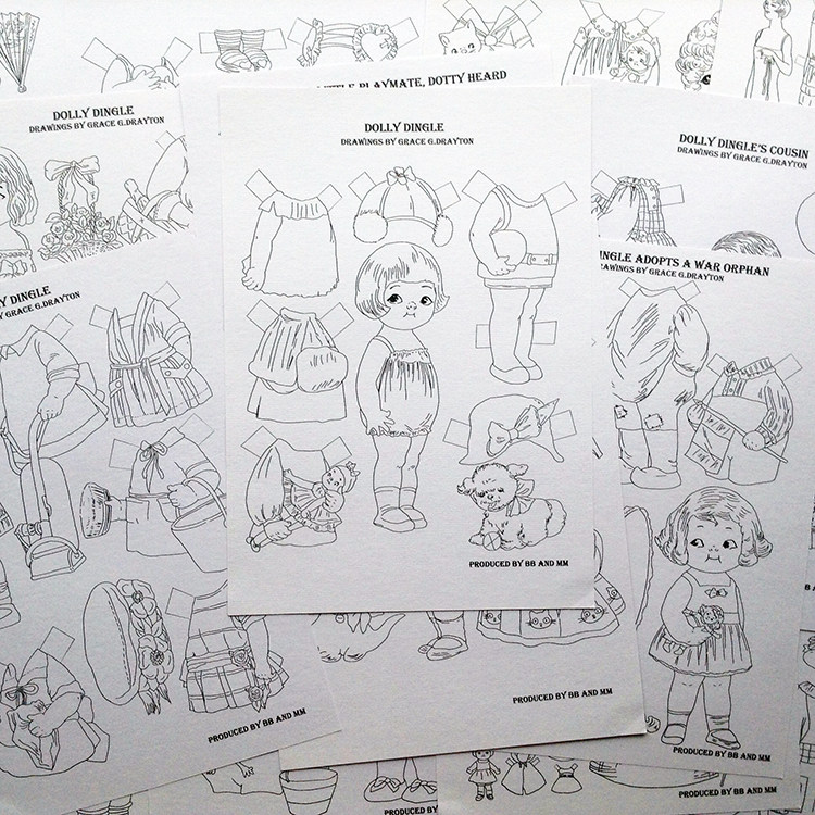 Highly recommend Dolly Dingle tomato soup doll original coloring graffiti A4 size