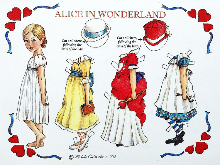 Alice Dreams Wonderland Vintage Paper Doll Change Paper Doll Paper Doll Paper Doll Couple