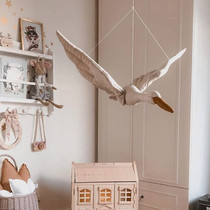 Ins style new linen creative swan hangings childrens room decoration wall hangings wall hanging pillows doll photography props