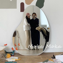 MokaMoka full-length mirror Net red ins Wind mirror girls bedroom home floor mirror special shape photo dressing mirror