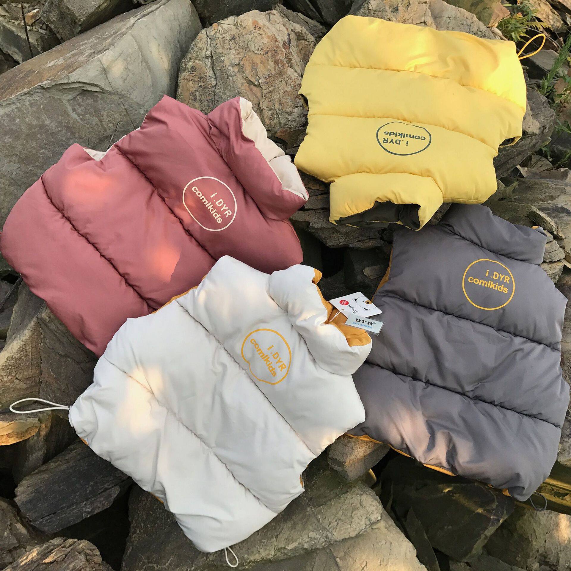 Children's down cotton waistcoat children's clothing autumn and winter new collar cotton vest for boys and girls wear baby warm horse clips