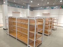 Four Columns Wood Grain Ultra City Shelves Smoke Wine Middle Island Shelf Cosmetics Pharmacies Mother & Baby Stores Single-Sided Convenience Store Display Racks