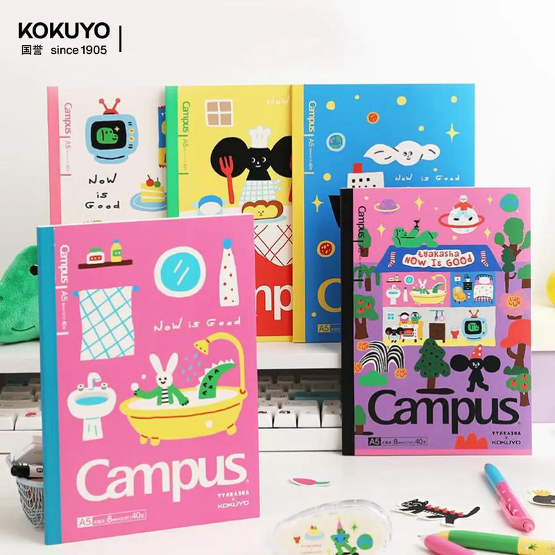 Kokuyo Takasha Campus Collaboration Fourth Edition Wireless Binding Notebook Set of 5