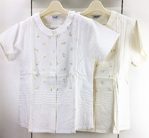 Broken code special offer Spyro summer womens cotton woven short-sleeved three-quarter (long) pants blue style price tag dropped