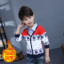 Boys tiests mùa xuân Hàn Quốc phiên bản của chiếc áo khoác mùa thu đơn mảnh hàng đầu của trẻ em có thể mặc cậu bé cơ thể 桖 quần áo dài tay mùa xuân. 