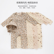 Spring and autumn new products Europe and the United States baby onesie baby long-sleeved cotton romper male and female baby wear rompers