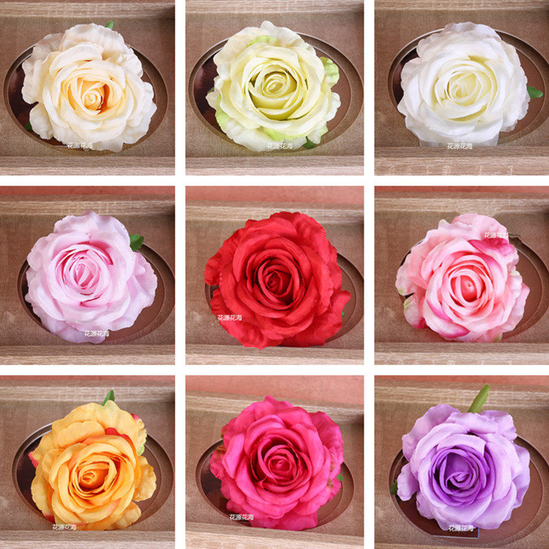 Simulation Rose Big Number Flower Head Wedding Celebration Props Flower Platoon Road Leading Flower Wall Arch DIY Fancy Flowers hotel Photography-Taobao