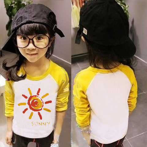 Đặc biệt hàng ngày bé gái cotton mùa thu và mùa đông cotton dài tay bé trai áo thun đáy áo dịch vụ lớp mẫu giáo quần áo trẻ em cao cấp