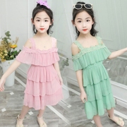 Ít cô gái mùa hè cô gái váy mùa hè váy Hàn Quốc 2020 mùa hè cô gái 8 tuổi 5 tuổi Chao chúa siêu Fairy.