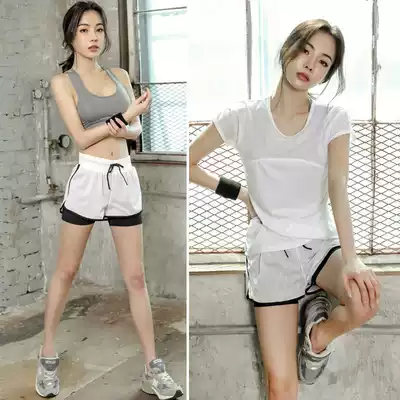 Gym sports suit women's summer loose thin yoga suit Thin quick-drying clothes for beginners running fitness clothes