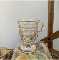 OK holiday * ins Amber relief goblet mini champagne restaurant Cafe glass house decoration