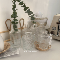 ins Korean glass mini small vase table swing set room decoration hydroponic restaurant decent board style