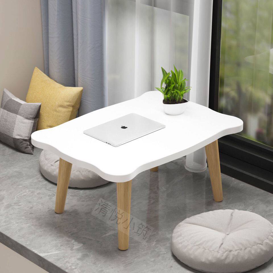 Home balcony small table bedroom sitting on the floor kang table Nordic bay window small coffee table bed learning notebook small meal 1