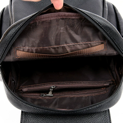 Рюкзак, модная сумка через плечо, кожаная вместительная и большая сумка для путешествий для матери, 13 года, из натуральной кожи, коллекция 2023, воловья кожа